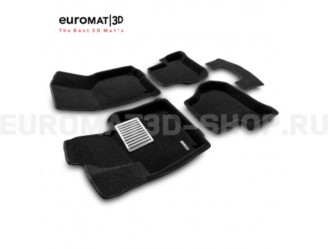 Текстильные 3D коврики Euromat3D Lux в салон для Volkswagen Golf 5 (2003-2009) № EM3D-004502