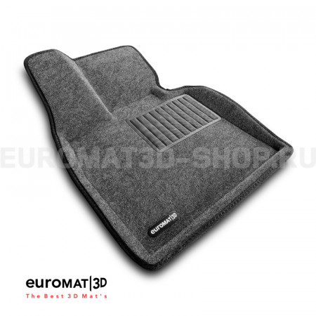 Текстильные 3D коврики Euromat3D Business в салон для Bmw X6 (E71) (2008-2014) № EMC3D-001212G Серые