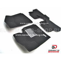 Текстильные 3D коврики Euromat3D Lux в салон для Audi A3 (2008-2013) № EM3D-001100