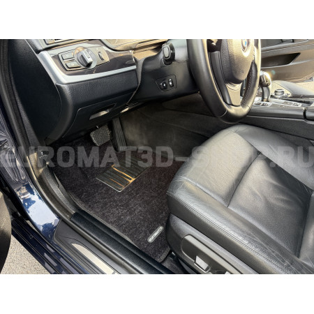 Текстильные 3D коврики Euromat3D Lux в салон для Bmw 5 (F10) (2014-2016) № EM3D-001218