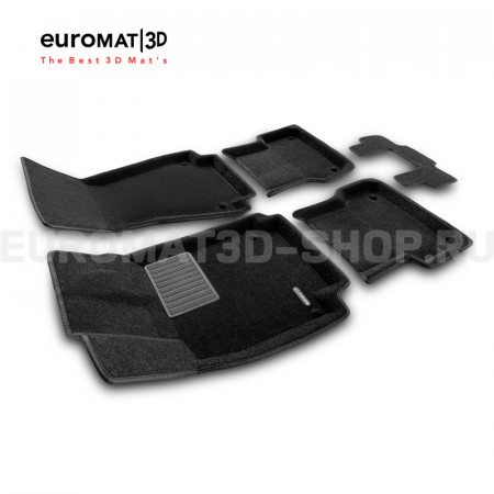 Текстильные 3D коврики Euromat3D Premium в салон для Audi A6 (2011-2018) № EMPR3D-001107