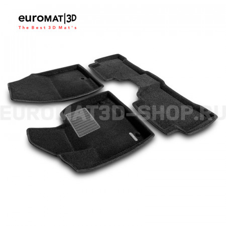 Текстильные 3D коврики Euromat3D Premium в салон для Hyundai Santa Fe (2013-2017) № EMPR3D-002723