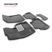 Текстильные 3D коврики Euromat3D Lux в салон для Bmw X3 (F25) (2010-2017) № EM3D-001210G Серые