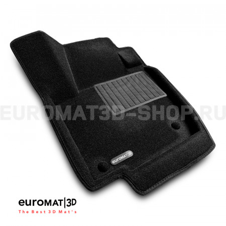 Текстильные 3D коврики Euromat3D Business в салон для Volkswagen Polo (2020-) № EMC3D-004508