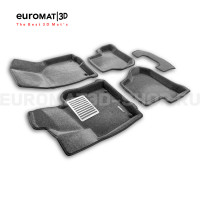 Текстильные 3D коврики Euromat3D Lux в салон для Volkswagen Jetta (2005-2010) № EM3D-004502G Серые
