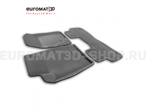 3D коврики Euromat3D EVA в салон для Haval F7 (2019-2024) № EM3DEVA-001404G Серые